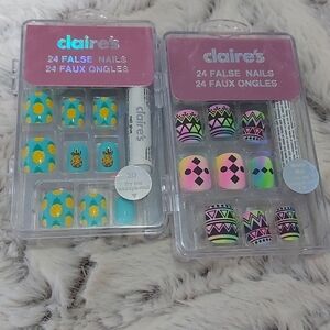 2 BNIB Claire's  False Nails